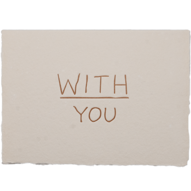 With You Card - The Paper Way