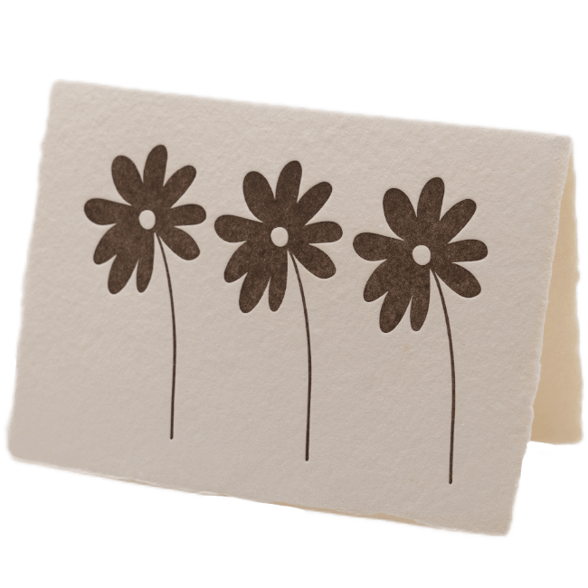 Three Daisies Card - The Paper Way